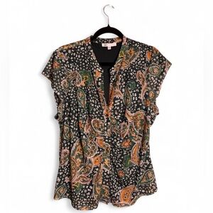 DR2 Green and Yellow Paisley Blouse